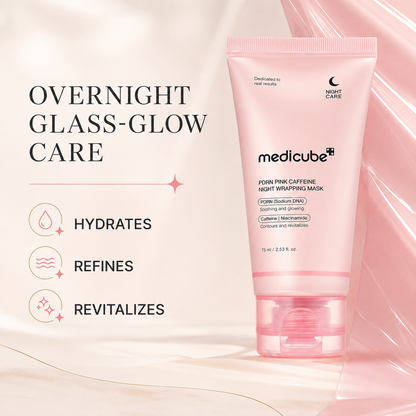 Medicube PDRN Pink Caffeine Overnight Wrapping Mask – 75ml